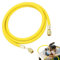 Válvula de aire acondicionado R410, tubo de recarga de refrigerante de 60 pulgadas, manguera de llenado de goma rellena de flúor con conectores de latón, manguera de llenado de refrigerante R410A