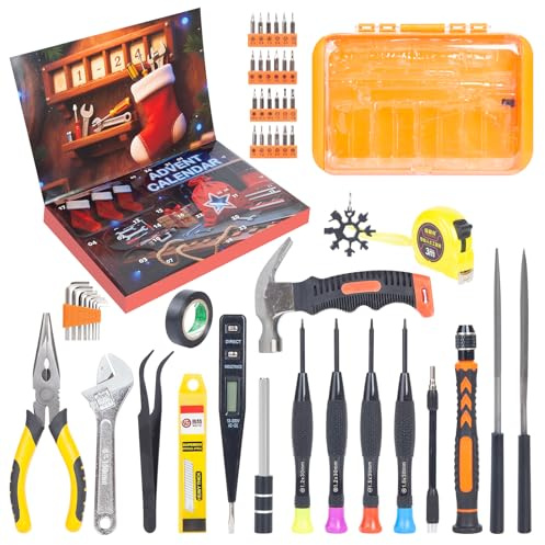 Advent Calendar 2025 Christmas Hand Tool for Men Countdown Calendar Gift for Son Dad Boyfriend Grandpa