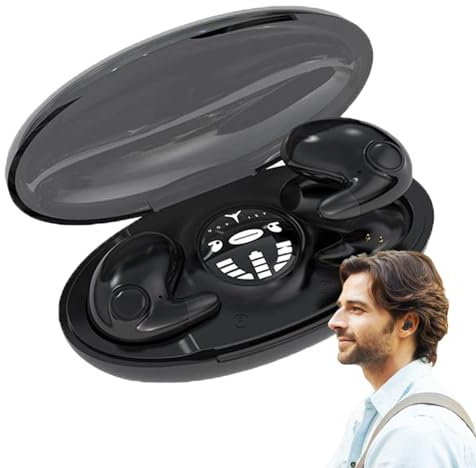 Invisible Sleep Earbuds - 2.95inches Noise Blocking Wireless Earbuds | Ultra Comfortable Touch Control Wireless Flat Ear Buds Earbud for Sleeping with Microphone