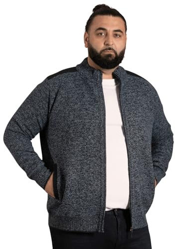 Duke Mens Dereham 1 Knitted Zip Fleece Lined Sweater - Blue