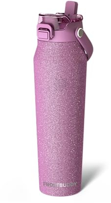 Frost Buddy 32oz Insulated Water Bottle with Straw & Chug Lid | Leak-Proof Stainless Steel | 24-Hours Cold | Sweat-Proof, Cup Holder Friendly | Ideal for Gym, Travel, Sports & Everyday Hydration