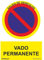 Normaluz RD41948 - Señal Vado Permanente Aluminio 0,5 mm 30x40 cm con CTE, RIPCI
