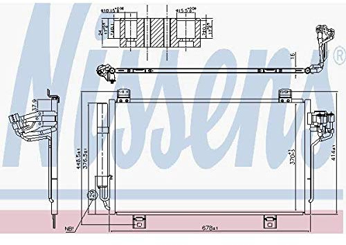 NISSENS Kondensator, Klimaanlage 940775 | Kompatibel mit: MAZDA 2, CX-3