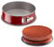 Tefal Delibake J16413 Molde Tarta Redondo 25 cm, Forma Redonda Desmontable y con Gran Fondo, Revestimiento Antiadherente, fácil desmonte, de Acero al Carbono, con Grosor 3/10, Rojo