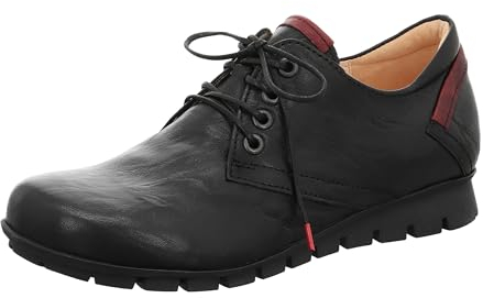 Think! Damen MENSCHA chromfrei gegerbte nachhaltige Halbschuhe, SCHWARZ/KOMBI 0000