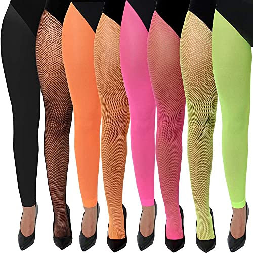 Collant sans pieds rose pour femme - Accessoire de déguisement des années 80 - Taille unique (34-44)