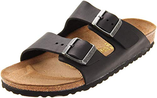 Birkenstock Women's Arizona 38 Narrow Black Oiled Leather, Black Oiled Leather, 38 Narrow