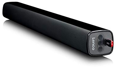 Lenco SB-080 Bluetooth Soundbar - Bluetooth 5.0 - Mit HDMI ARC - AUX-IN - RCA-Eingang - 2 x 20 + 40 Watt RMS - integrierter Subwoofer - Mit Wandhalterung - Schwarz SB-080 Soundbar