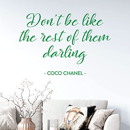 Wandtattoo mit Zitat Don't be Like The Rest of Them Darling, Coco Chanel Medium (440 x 300mm) cactus