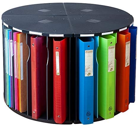 Exacompta 3931928D 3er Pack Ergonomische Sortierablage THE CORNER mit 5 Fächern für Ordner, Mappen, Hefter und Ringbücher im DIN A4 Format perfekt für Ihr Büro 1928 Schwarz|bunt