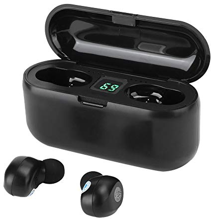 Annadue True Wireless Earphone, F9 Touch Bluetooth 5.1 Binaural True Headset con Pantalla Digital LED, Ligero y Compacto, subwoofer de sobretensión, Sonido HiFi.