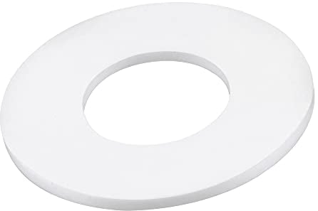 sourcing map PTFE Plat Rondelles 68mm Diamètre Externe 32mm Diamètre Interne 3mm Épais DN25 Bride Joint Blanc Paquet de 2