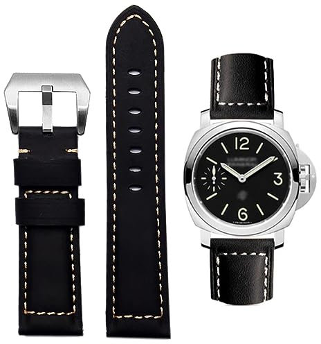 AIYIRUO Uhrenarmband, Vintage Leder Ersatz Armband,Armband für Uhren, Echtleder Ersatzarmband 20mm 22mm 24mm 26mm für Panerai