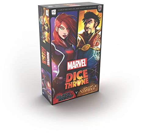 USAopoly The OP Marvel Dice Throne Expansion 2: Black Widow &. Doctor Strange - 2-Hero Box - Compatible with The Dice Throne Ecosystem - Ages 8+ - for 2 Players - English