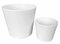 FRANCACOR Maceta MACETERO CERÁMICA Calidad Color Blanco Liso para Interior/Exterior (19x19x17 cm)