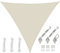AMANKA 5x5x5 Voile d'Ombrage Triangulaire Étanche à l'eau - Toile de Jardin avec Fixation Acier INOX