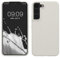 kwmobile Case Compatible with Samsung Galaxy S22 Phone Case - Soft TPU Silicone - Wireless Charging Cover for Samsung S22 - White Matte