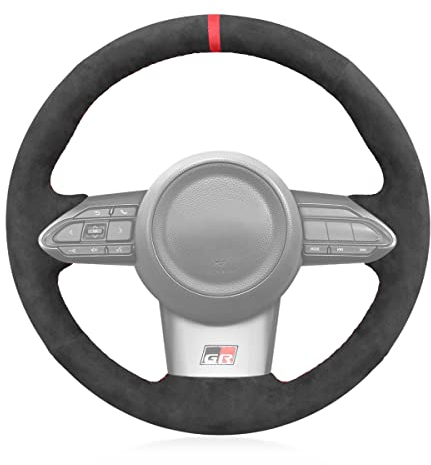 MEWANT Maßgeschneiderte Passform für Lenkradhülle Auto Lenkradschoner Abdeckung Rutschfest Atmungsaktiv für Yaris GR 2020-2022