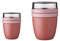 Mepal - Lunchpot Ellipse Duo Pack - Praktischer Müslibecher, Joghurtbecher, To Go Becher - Geeignet für Tiefkühler, Mikrowelle & Spülmachine - 300 & 500 ml - Vivid Mauve