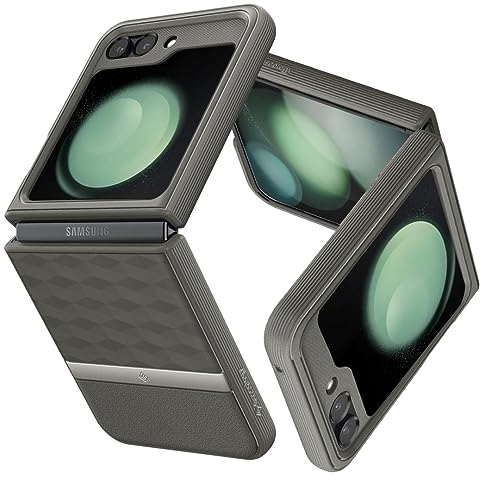 Caseology Parallax für Samsung Galaxy Z Flip 5 Hülle [Air SpaceTechnologie Schutz] TPU + PC Doppelter Schutz Handyhülle für Samsung Z Flip 5 5G - Asch Grau