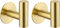 YUET Brushed Brass 2 Pcs Bathroom Towel Hook Self Adhesive,Stick on Metal Coat Hooks Robe Hooks SUS 304 Stainless Steel Heavy Duty Door Hanger Clothes Closet Holder No Drill for Bathroom Hotel Gold