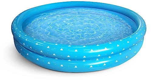 Scoosh Premium Inflatable Swimming Pool, Easy to Inflate Paddling pool for Kids and Adults, Air pump & Repair Patch Included, Waterproof bag provided for Storage (6FT - DOTTED)