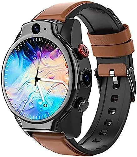 New LEM14 Smart Watch 4G SIM Card Android 10 Face ID 4G 64G 5ATM Waterproof 1100 Mah Battery Dual Camera GPS Smartwatch For Android IOS,E,YUYANAIAI