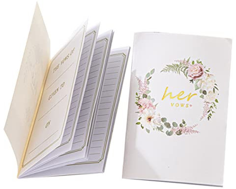 Garneck Handkarten Mit Eheversprechen 2er-Set Exquisites Buchstabenmuster Für Romantische Anlässe