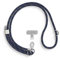 RhinoShield Cordon de téléphone tressé Cordon résistant et ajustable, Couleurs tendances à partir de matériaux recyclés(Adaptateur pour lanière de téléphone inclus) - Bleu Cosmique