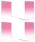 MSDADA Buchstützen, Hochwertiges Acryl Rosa Buchstützen für Kinder, Schreibtisch-Organzier Erwachsene zum Arbeitszimmer, Büro, Schule, Regal, Dekoration, Geschenk(2 Paar/4 Stück)