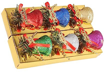 IMIKEYA 6st Weihnachtsglocken Weihnachtsschlitten Glocke Ornament Jubiläums-Glocken-Ornamente Glöckchen Aus Kunststoff Weihnachtsanhänger Dekoration Kranz Dekor Plastik Baby Weihnachtsbaum