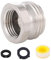 Adapter für Gartenschlauch auf Duschrohr/Arm, G1/2 Buchse auf GHT 3/4 Adapter, bleifrei, Dusch-zu-Gartenschlauch-Adapter (304 Edelstahl)