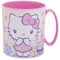 Taza infantil de plástico reutilizable para microondas de 390 ml de Hello Kitty