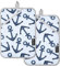 Topflappen für Küche, Ofenhandschuhe, Topflappen, heiße Pads mit Tasche, hitzebeständig, Wasserfarben, Marineblau, Anker