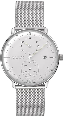 JUNGHANS max Bill Herrenuhr Regulator mit Milanaiseband 27/4492.46