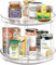 ERBO Drehteller Organizer 2 Etagen, Küchen Kühlschrank Organizer, 360° Kühlschrank Drehplatte Gewürzhalter, Drehbarer Organizer für Küche Speisekammer Schrank Dresser (23cm Durchmesser)