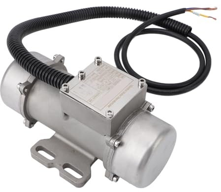 Concrete Electric Vibrating Motor, Stainless Steel IP65 Vibrator Motor for Sand Shaker Table, Accurate Control and Uniformity (80W)