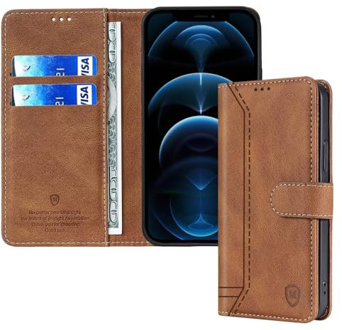 GoodcAcy Handyhülle für OnePlus Nord 4 Hülle Handyhülle Leder Klappbar Schutzhülle Tasche Wallet Brieftasche Cover Flip Case für OnePlus Nord 4 Klapphülle Braun