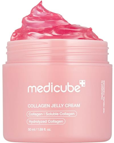 medicube Kollagen Gelee Creme. Niacinamid und gefriergetrocknetes. hydrolisiertes Kollagen fördern die Barriere Hydratation der Haut (1.69 Fl Unzen (Packung mit 1)). Geleecreme