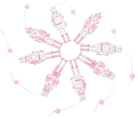 ABOOFAN 8 Pièces Pendentif Casse-Noisette Casse-Noix d'arbre De Noël Marionnette Casse-Noisette Casse-Noix Suspendu De Noël Décor Suspendu De Casse-Noisette Bois Rose