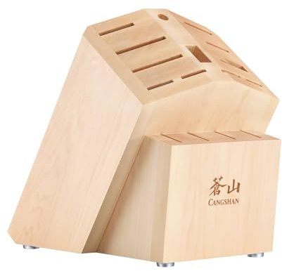 Cangshan Empty Knife Block, 16-Slot Organizer (Maple Wood)