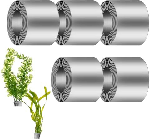5 Vols Bendable Planta de Anclaje Acuario,Ancla de sobrepeso para acuarios,Ancla de Metal Pesado para Las Plantas de Acuario,Pesos de Plantas de Agua para Las Plantas vivas,Evitar Flotante