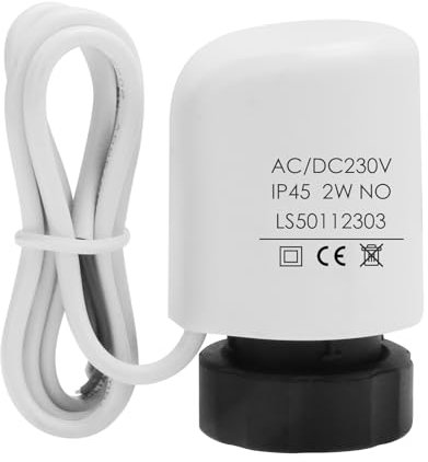 Underfloor Heating Actuator 230V with VA10 Adapter, AC230V Normally Closed M30x1.5mm Valve Universal Compatibility for DN20 DN25 Beulco Cronatherm Rehau and More
