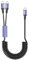JSADZKJ Coiled Multi USB C Charging Cable Type C Splitter Spring Cable 4A Fast Charging Cord with 2 Type-C Male Port Compatible with Cell Phones Tablets,Retractable USB C Cable for Car 6FT