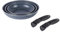 Russell Hobbs Smart Clip Frying Pan Set – Includes 2 Clip-On Stay Cool Handles, 20/24/28 cm Non-Stick Frying Pans, Oven to Hob Cooking, Space Saving Stackable Cookware, Induction Suitable