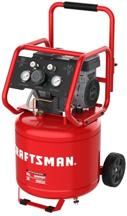 CRAFTSMAN Compressore d'aria 12 galloni ultra silenzioso Oil-Free 1,5 HP Max 150 PSI serbatoio verticale