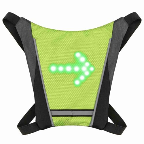 TARSHYRY Fahrradweste, Reflektierende Weste LED -Blinkersicherheitsweste mit Richtungsanzeige Bike Blinker - LED Weste für Nachtlauflauflaufrad