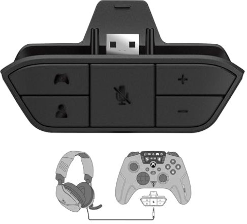 Stereo Headset Adapter,Xbox One Headset Adapter For Xbox One/One S/Elite 1&2/Series S|X Controllers for Xbox Series X|S(BLACK)