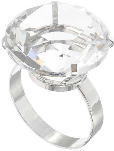Supvox GroßEr Diamantring Deko Zur Hochzeit Kristall Ring Prop Aus Glas Und Legierung FüR Hochzeitsdekorationen Und Verlobungsfotos
