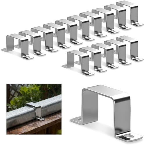 sturiz 17 Stück Quadratrohrschelle 304 Edelstahl Vierkantrohr 30x30mm Rohrschellen U Schelle Winkel Schellen Eckig Vierkantrohrschelle für Haustüren Fenstern Wasserversorgung und Anderen Rohrleitungen